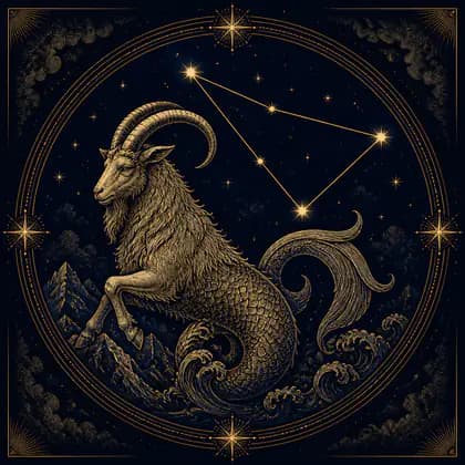 山羊座の星座イラスト