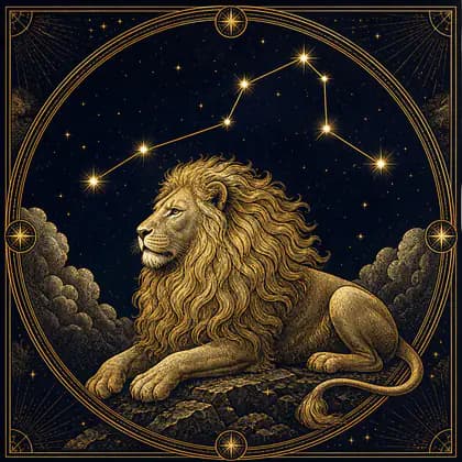 獅子座の星座イラスト